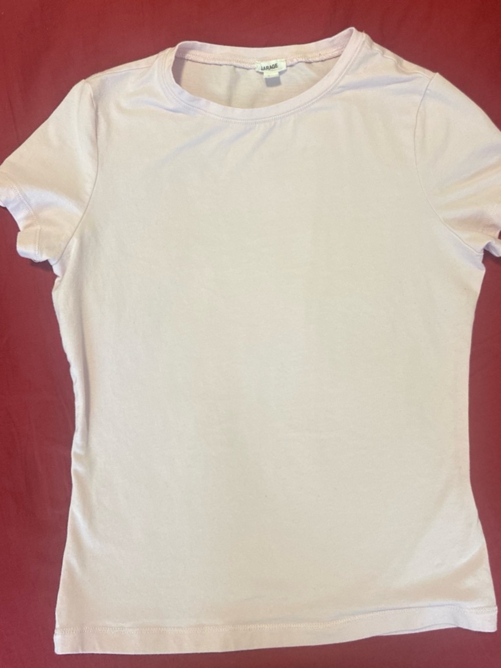 Garage Light Pink Short Sleeve Crew Neck Tee